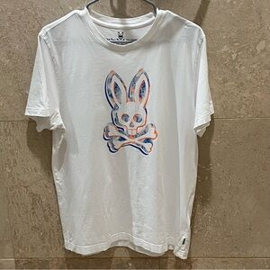 Psycho Bunny 2023 Summer Collection White Graphic Tee